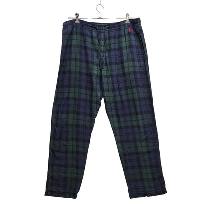 【中古品】【メンズ】 Polo by Ralph Lauren ポロバイラルフローレン SLEEPWEAR CHECK PAJAMAS PANTS スリープウェア チェック パジャマ パンツ 157-260824-as-11-izu サイズ：S カラー：グリーン×ネイビー 万代Net店