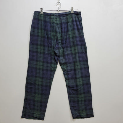 【中古品】【メンズ】 Polo by Ralph Lauren ポロバイラルフローレン SLEEPWEAR CHECK PAJAMAS PANTS スリープウェア チェック パジャマ パンツ 157-260824-as-11-izu サイズ：S カラー：グリーン×ネイビー 万代Net店