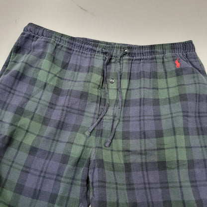 【中古品】【メンズ】 Polo by Ralph Lauren ポロバイラルフローレン SLEEPWEAR CHECK PAJAMAS PANTS スリープウェア チェック パジャマ パンツ 157-260824-as-11-izu サイズ：S カラー：グリーン×ネイビー 万代Net店