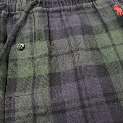 【中古品】【メンズ】 Polo by Ralph Lauren ポロバイラルフローレン SLEEPWEAR CHECK PAJAMAS PANTS スリープウェア チェック パジャマ パンツ 157-260824-as-11-izu サイズ：S カラー：グリーン×ネイビー 万代Net店