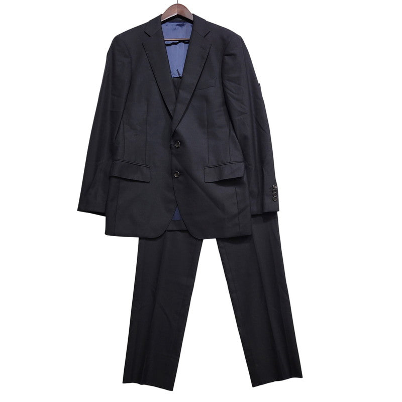 【中古品】【メンズ】 TWENTY FOUR SEVEN 24/7 WOOL 2B TAILORED SUIT SET UP テーラード スーツ セットアップ 147-260824-as-07-izu サイズ：胸囲92 胴囲78 身長175 カラー：ブラック 万代Net店