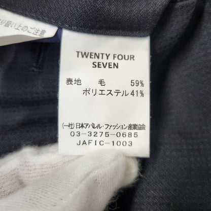 【中古品】【メンズ】 TWENTY FOUR SEVEN 24/7 WOOL 2B TAILORED SUIT SET UP テーラード スーツ セットアップ 147-260824-as-07-izu サイズ：胸囲92 胴囲78 身長175 カラー：ブラック 万代Net店