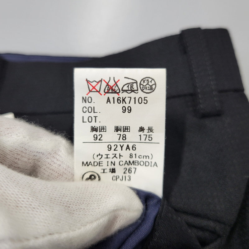 【中古品】【メンズ】 TWENTY FOUR SEVEN 24/7 WOOL 2B TAILORED SUIT SET UP テーラード スーツ セットアップ 147-260824-as-07-izu サイズ：胸囲92 胴囲78 身長175 カラー：ブラック 万代Net店
