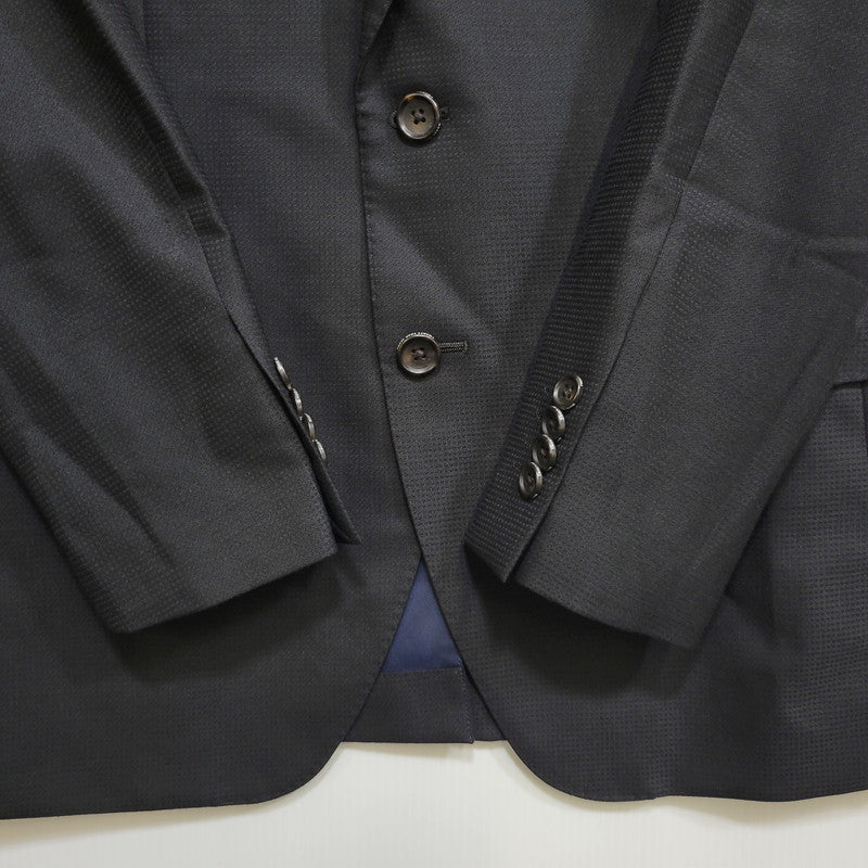 【中古品】【メンズ】 TWENTY FOUR SEVEN 24/7 WOOL 2B TAILORED SUIT SET UP テーラード スーツ セットアップ 147-260824-as-07-izu サイズ：胸囲92 胴囲78 身長175 カラー：ブラック 万代Net店