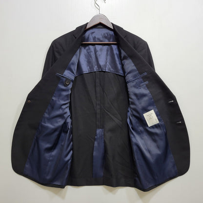 【中古品】【メンズ】 TWENTY FOUR SEVEN 24/7 WOOL 2B TAILORED SUIT SET UP テーラード スーツ セットアップ 147-260824-as-07-izu サイズ：胸囲92 胴囲78 身長175 カラー：ブラック 万代Net店