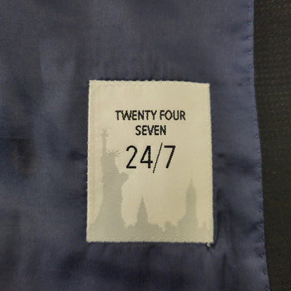 【中古品】【メンズ】 TWENTY FOUR SEVEN 24/7 WOOL 2B TAILORED SUIT SET UP テーラード スーツ セットアップ 147-260824-as-07-izu サイズ：胸囲92 胴囲78 身長175 カラー：ブラック 万代Net店