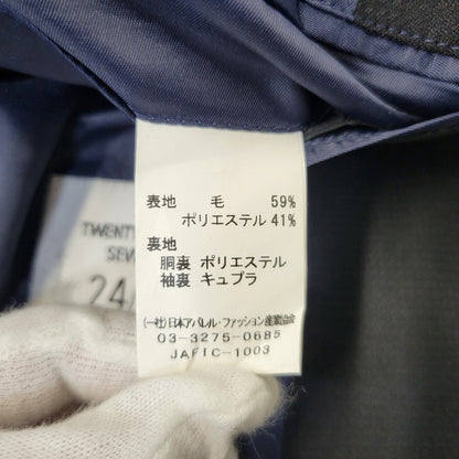 【中古品】【メンズ】 TWENTY FOUR SEVEN 24/7 WOOL 2B TAILORED SUIT SET UP テーラード スーツ セットアップ 147-260824-as-07-izu サイズ：胸囲92 胴囲78 身長175 カラー：ブラック 万代Net店