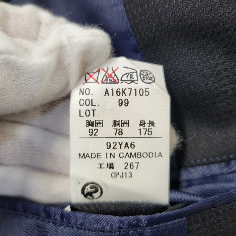 【中古品】【メンズ】 TWENTY FOUR SEVEN 24/7 WOOL 2B TAILORED SUIT SET UP テーラード スーツ セットアップ 147-260824-as-07-izu サイズ：胸囲92 胴囲78 身長175 カラー：ブラック 万代Net店