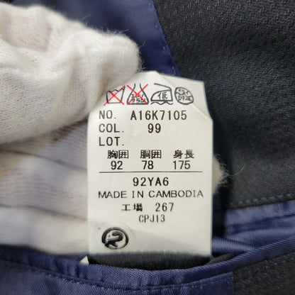 【中古品】【メンズ】 TWENTY FOUR SEVEN 24/7 WOOL 2B TAILORED SUIT SET UP テーラード スーツ セットアップ 147-260824-as-07-izu サイズ：胸囲92 胴囲78 身長175 カラー：ブラック 万代Net店