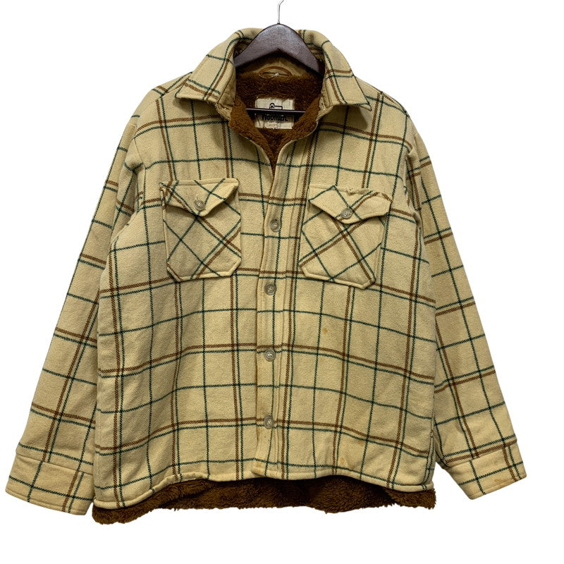 【現状渡し品】【メンズ】 WOOLRICH ウールリッチ 70’S FLEECELINER CHECK JACKET フリース ライナー チェック ジャケット アウター 146-260827-cs-10-izu サイズ：L カラー：クリーム 万代Net店