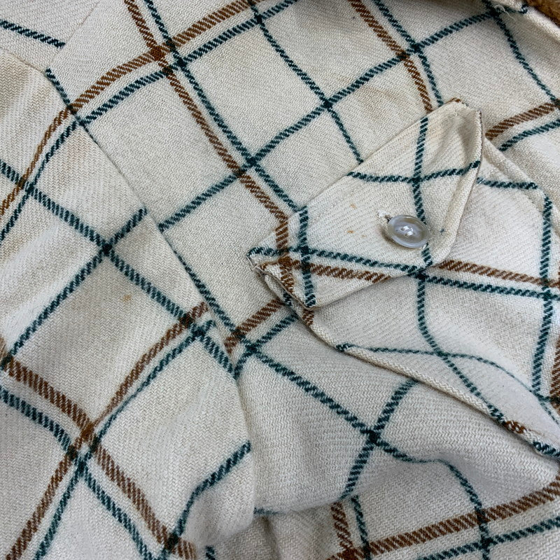 【現状渡し品】【メンズ】 WOOLRICH ウールリッチ 70’S FLEECELINER CHECK JACKET フリース ライナー チェック ジャケット アウター 146-260827-cs-10-izu サイズ：L カラー：クリーム 万代Net店