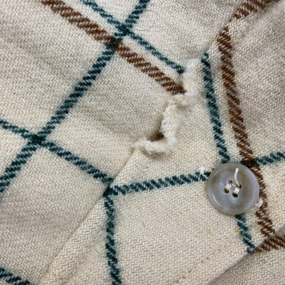【現状渡し品】【メンズ】 WOOLRICH ウールリッチ 70’S FLEECELINER CHECK JACKET フリース ライナー チェック ジャケット アウター 146-260827-cs-10-izu サイズ：L カラー：クリーム 万代Net店