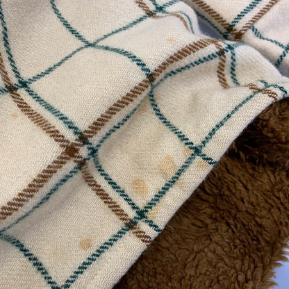 【現状渡し品】【メンズ】 WOOLRICH ウールリッチ 70’S FLEECELINER CHECK JACKET フリース ライナー チェック ジャケット アウター 146-260827-cs-10-izu サイズ：L カラー：クリーム 万代Net店