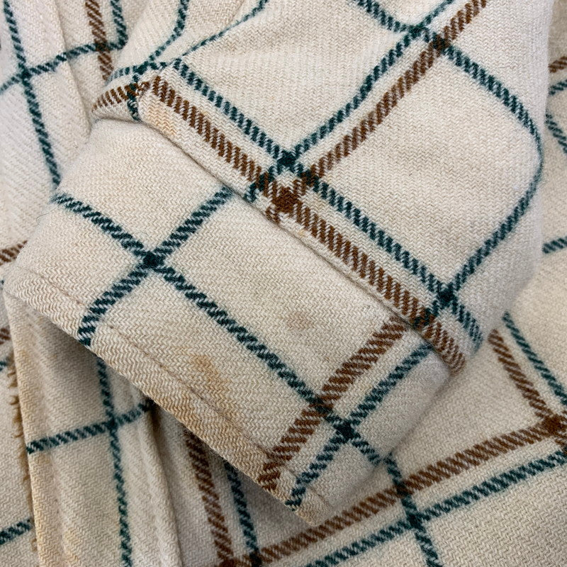 【現状渡し品】【メンズ】 WOOLRICH ウールリッチ 70’S FLEECELINER CHECK JACKET フリース ライナー チェック ジャケット アウター 146-260827-cs-10-izu サイズ：L カラー：クリーム 万代Net店