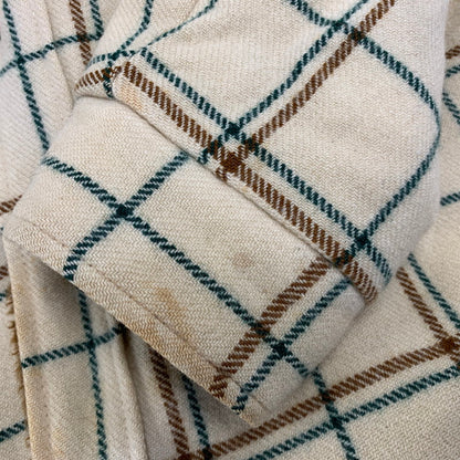 【現状渡し品】【メンズ】 WOOLRICH ウールリッチ 70’S FLEECELINER CHECK JACKET フリース ライナー チェック ジャケット アウター 146-260827-cs-10-izu サイズ：L カラー：クリーム 万代Net店