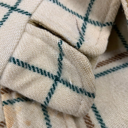 【現状渡し品】【メンズ】 WOOLRICH ウールリッチ 70’S FLEECELINER CHECK JACKET フリース ライナー チェック ジャケット アウター 146-260827-cs-10-izu サイズ：L カラー：クリーム 万代Net店