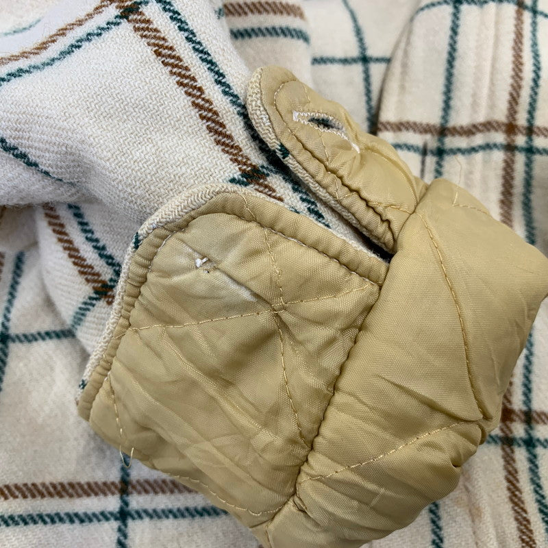【現状渡し品】【メンズ】 WOOLRICH ウールリッチ 70’S FLEECELINER CHECK JACKET フリース ライナー チェック ジャケット アウター 146-260827-cs-10-izu サイズ：L カラー：クリーム 万代Net店