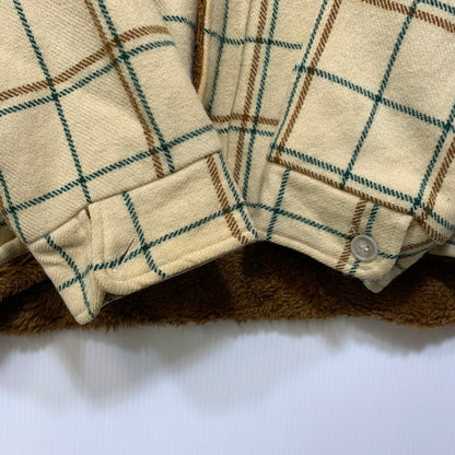 【現状渡し品】【メンズ】 WOOLRICH ウールリッチ 70’S FLEECELINER CHECK JACKET フリース ライナー チェック ジャケット アウター 146-260827-cs-10-izu サイズ：L カラー：クリーム 万代Net店