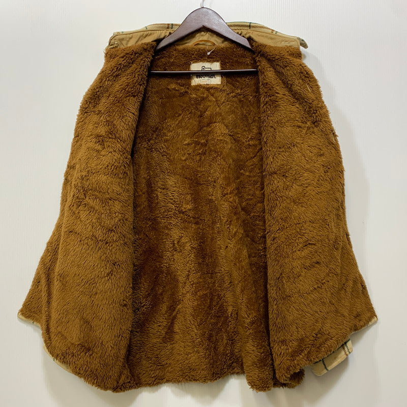 【現状渡し品】【メンズ】 WOOLRICH ウールリッチ 70’S FLEECELINER CHECK JACKET フリース ライナー チェック ジャケット アウター 146-260827-cs-10-izu サイズ：L カラー：クリーム 万代Net店