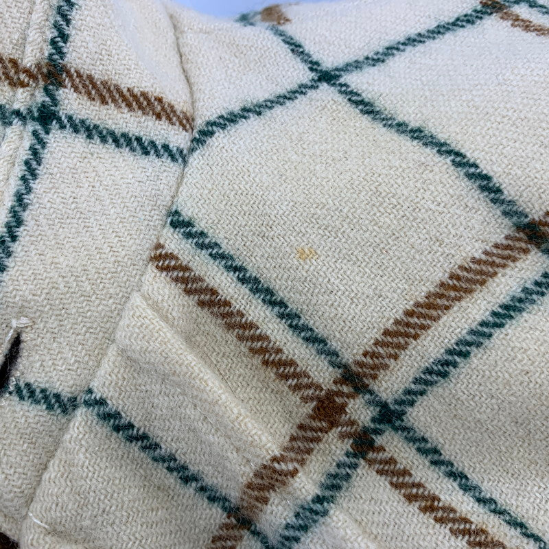 【現状渡し品】【メンズ】 WOOLRICH ウールリッチ 70’S FLEECELINER CHECK JACKET フリース ライナー チェック ジャケット アウター 146-260827-cs-10-izu サイズ：L カラー：クリーム 万代Net店