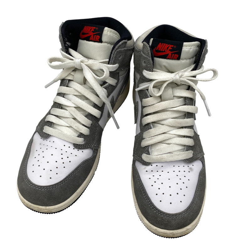 【中古品】【レディース】 NIKE ナイキ FD1437-051 GS AIR JORDAN 1 RETRO HIGH OG エア ジョーダン 1 レトロ ハイ OG スニーカー 靴 166-260829-kh-12-izu サイズ：24 カラー：BLACK/FIRE RED-WHITE-LIGHT SMOKE GREY 万代Net店