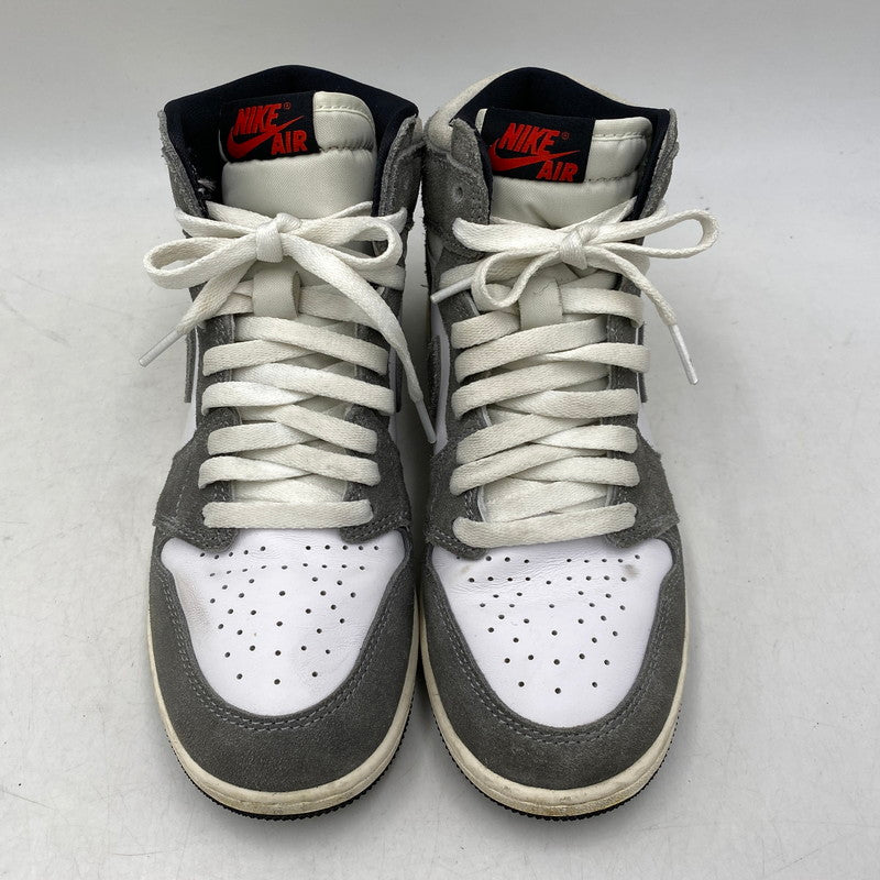 【中古品】【レディース】 NIKE ナイキ FD1437-051 GS AIR JORDAN 1 RETRO HIGH OG エア ジョーダン 1 レトロ ハイ OG スニーカー 靴 166-260829-kh-12-izu サイズ：24 カラー：BLACK/FIRE RED-WHITE-LIGHT SMOKE GREY 万代Net店