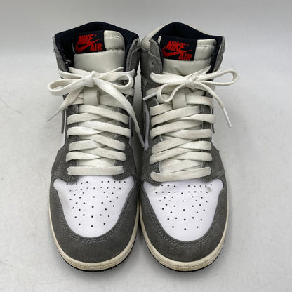 【中古品】【レディース】 NIKE ナイキ FD1437-051 GS AIR JORDAN 1 RETRO HIGH OG エア ジョーダン 1 レトロ ハイ OG スニーカー 靴 166-260829-kh-12-izu サイズ：24 カラー：BLACK/FIRE RED-WHITE-LIGHT SMOKE GREY 万代Net店