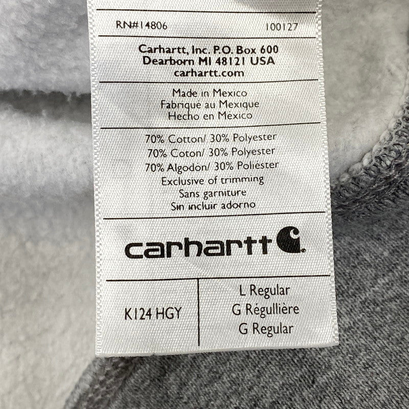 【中古品】【メンズ】 CARHARTT カーハート K124HGY MIDWEIGHT CREWNECK SWEATSHIRT ミッドウェイト クルーネック スウェットシャツ 146-260825-yn-08-izu サイズ：L カラー：ヘザーグレー 万代Net店