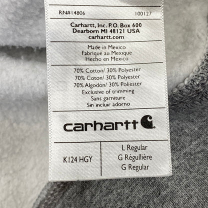 【中古品】【メンズ】 CARHARTT カーハート K124HGY MIDWEIGHT CREWNECK SWEATSHIRT ミッドウェイト クルーネック スウェットシャツ 146-260825-yn-08-izu サイズ：L カラー：ヘザーグレー 万代Net店