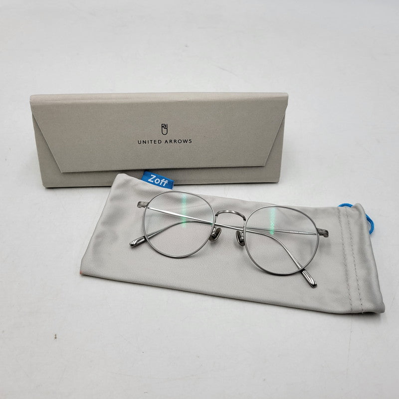 【中古品】【メンズ/レディース】 ZOFF ゾフ × UNITED ARROWS ユナイテッドアローズ ZO243006-15F1 眼鏡 メガネ 小物 服飾雑貨 203-260826-ay-17-izu サイズ：50口21-147 カラー：シルバー×クリア 万代Net店