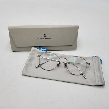 【中古品】【メンズ/レディース】 ZOFF ゾフ × UNITED ARROWS ユナイテッドアローズ ZO243006-15F1 眼鏡 メガネ 小物 服飾雑貨 203-260826-ay-17-izu サイズ：50口21-147 カラー：シルバー×クリア 万代Net店