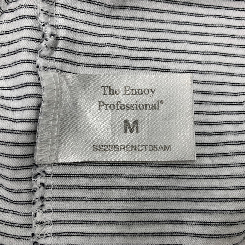 【中古品】【メンズ】 ENNOY エンノイ SS22BRENCT05AM 22SS SS BORDER TEE ショートスリーブ ボーダー Tシャツ トップス 半袖 140-260814-cs-02-izu サイズ：M カラー：ホワイト×ブラック 万代Net店