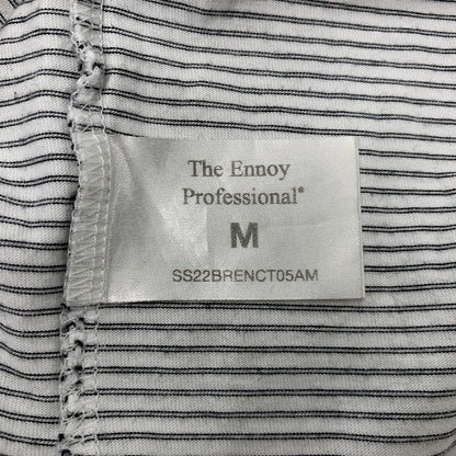 【中古品】【メンズ】 ENNOY エンノイ SS22BRENCT05AM 22SS SS BORDER TEE ショートスリーブ ボーダー Tシャツ トップス 半袖 140-260814-cs-02-izu サイズ：M カラー：ホワイト×ブラック 万代Net店