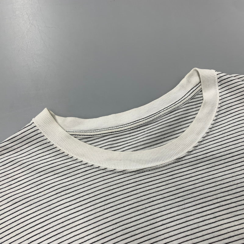 【中古品】【メンズ】 ENNOY エンノイ SS22BRENCT05AM 22SS SS BORDER TEE ショートスリーブ ボーダー Tシャツ トップス 半袖 140-260814-cs-02-izu サイズ：M カラー：ホワイト×ブラック 万代Net店