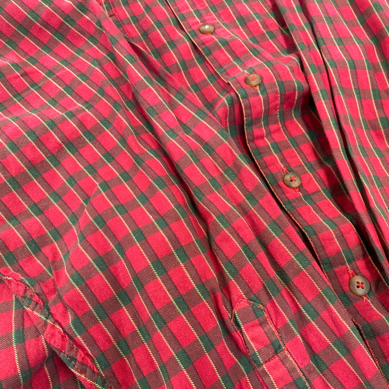 【現状渡し品】【メンズ】 PATAGONIA パタゴニア ポルトガル製 COTTON CHECK L S SHIRT コットン チェック ロングスリーブ シャツ トップス 144-260825-yn-05-izu サイズ：S カラー：レッド系 万代Net店