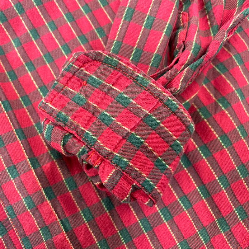 【現状渡し品】【メンズ】 PATAGONIA パタゴニア ポルトガル製 COTTON CHECK L S SHIRT コットン チェック ロングスリーブ シャツ トップス 144-260825-yn-05-izu サイズ：S カラー：レッド系 万代Net店