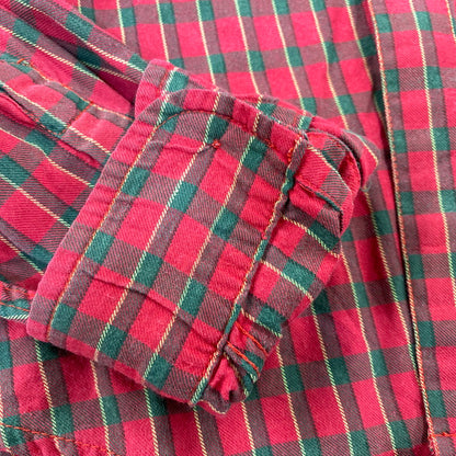 【現状渡し品】【メンズ】 PATAGONIA パタゴニア ポルトガル製 COTTON CHECK L S SHIRT コットン チェック ロングスリーブ シャツ トップス 144-260825-yn-05-izu サイズ：S カラー：レッド系 万代Net店
