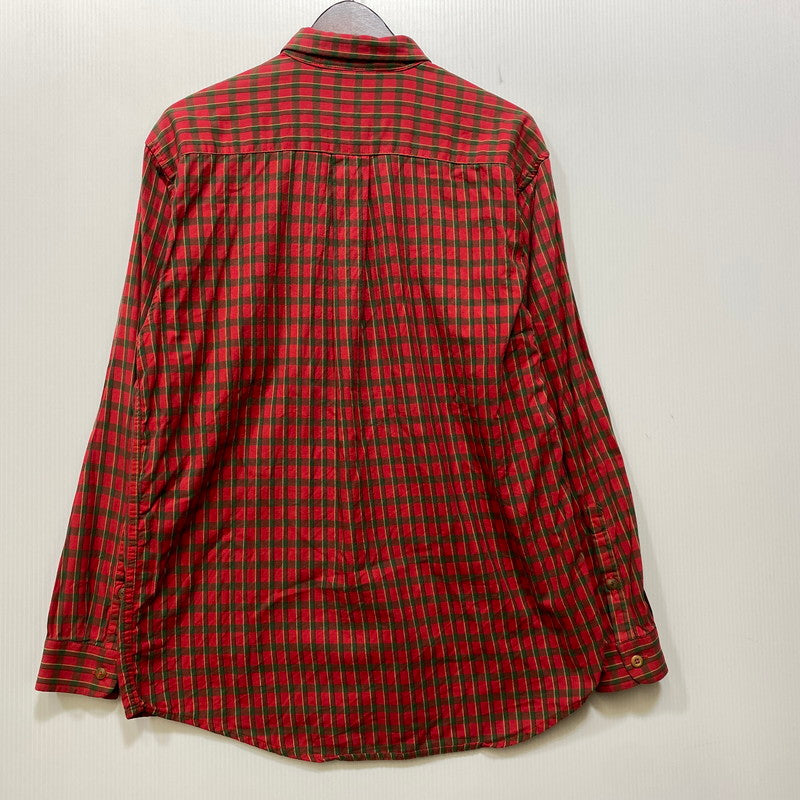 【現状渡し品】【メンズ】 PATAGONIA パタゴニア ポルトガル製 COTTON CHECK L S SHIRT コットン チェック ロングスリーブ シャツ トップス 144-260825-yn-05-izu サイズ：S カラー：レッド系 万代Net店