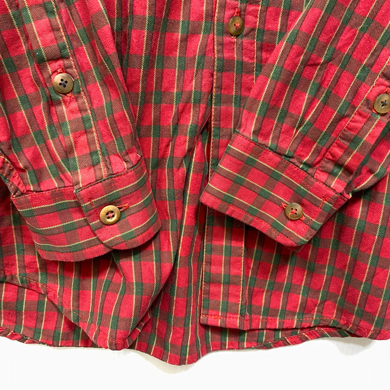 【現状渡し品】【メンズ】 PATAGONIA パタゴニア ポルトガル製 COTTON CHECK L S SHIRT コットン チェック ロングスリーブ シャツ トップス 144-260825-yn-05-izu サイズ：S カラー：レッド系 万代Net店