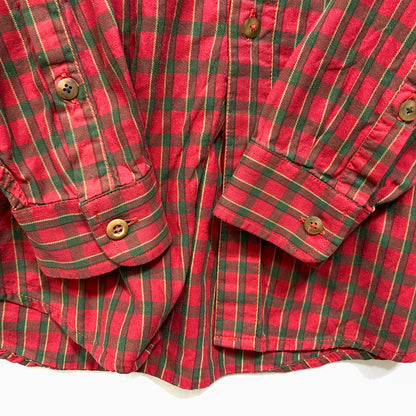 【現状渡し品】【メンズ】 PATAGONIA パタゴニア ポルトガル製 COTTON CHECK L S SHIRT コットン チェック ロングスリーブ シャツ トップス 144-260825-yn-05-izu サイズ：S カラー：レッド系 万代Net店