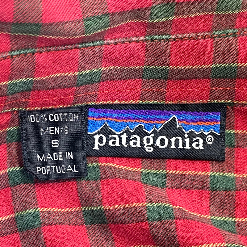 【現状渡し品】【メンズ】 PATAGONIA パタゴニア ポルトガル製 COTTON CHECK L S SHIRT コットン チェック ロングスリーブ シャツ トップス 144-260825-yn-05-izu サイズ：S カラー：レッド系 万代Net店