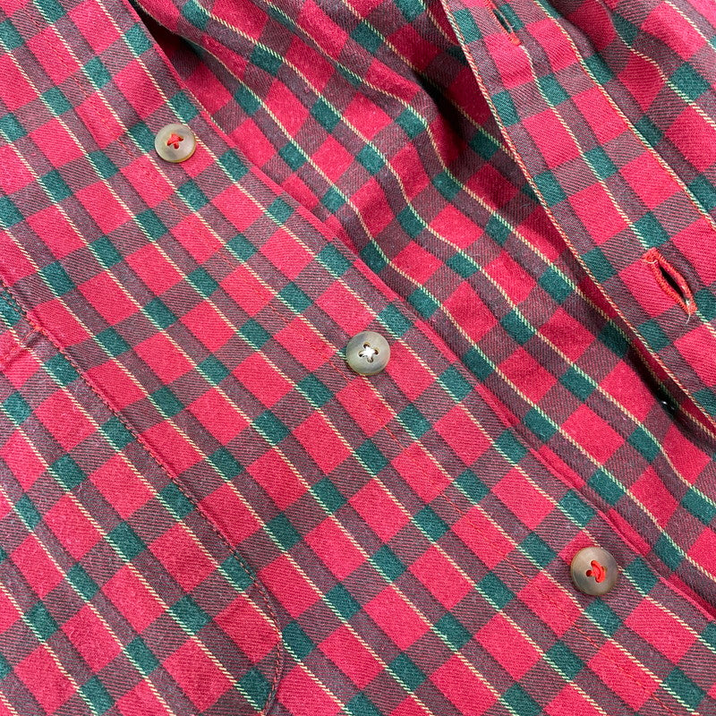 【現状渡し品】【メンズ】 PATAGONIA パタゴニア ポルトガル製 COTTON CHECK L S SHIRT コットン チェック ロングスリーブ シャツ トップス 144-260825-yn-05-izu サイズ：S カラー：レッド系 万代Net店