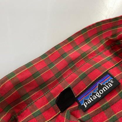 【現状渡し品】【メンズ】 PATAGONIA パタゴニア ポルトガル製 COTTON CHECK L S SHIRT コットン チェック ロングスリーブ シャツ トップス 144-260825-yn-05-izu サイズ：S カラー：レッド系 万代Net店