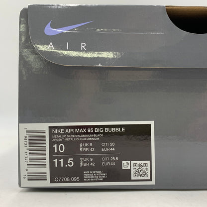 【中古美品】【メンズ】 NIKE×PALACE ナイキ パレス スケートボード SKATEBOARDS IQ7708-095 AIR MAX 95 BIG BUBBLE エア マックス ビッグ バブル スニーカー シューズ 靴 160-260814-cs-07-izu サイズ：28cm カラー：METALLIC SILVER/ALUMINUM-BLACK 万代Net店