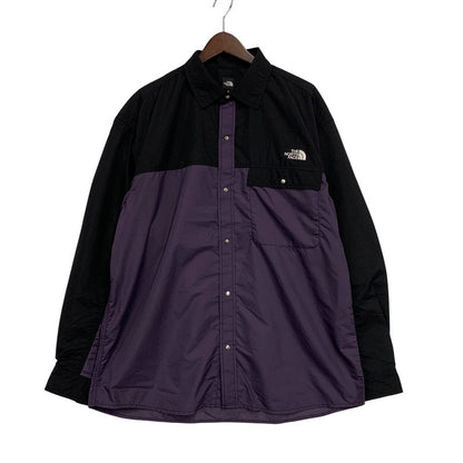 【中古美品】【メンズ】 THE NORTH FACE ザ・ノースフェイス NR62550 LS NUPTSE SHIRT ロングスリーブ ヌプシ シャツ トップス 長袖 144-260814-cs-03-izu サイズ：XL カラー：パープル×ブラック 万代Net店