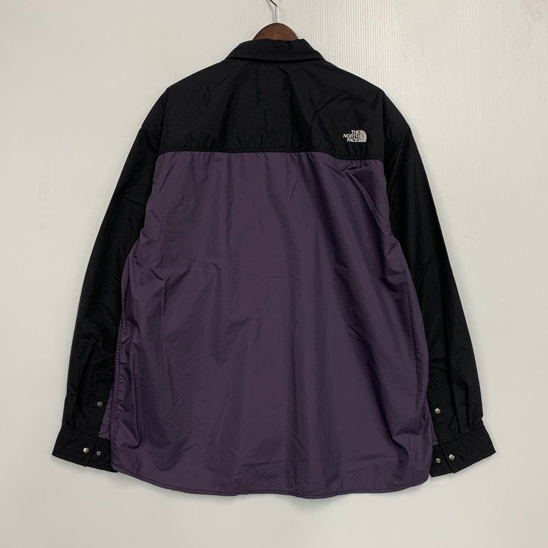 【中古美品】【メンズ】 THE NORTH FACE ザ・ノースフェイス NR62550 LS NUPTSE SHIRT ロングスリーブ ヌプシ シャツ トップス 長袖 144-260814-cs-03-izu サイズ：XL カラー：パープル×ブラック 万代Net店