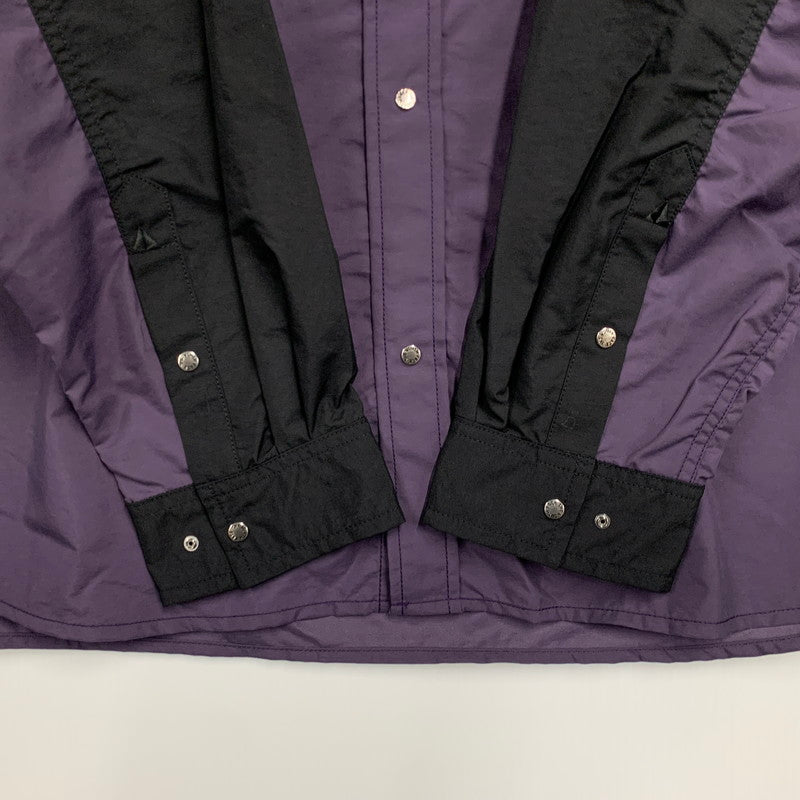 【中古美品】【メンズ】 THE NORTH FACE ザ・ノースフェイス NR62550 LS NUPTSE SHIRT ロングスリーブ ヌプシ シャツ トップス 長袖 144-260814-cs-03-izu サイズ：XL カラー：パープル×ブラック 万代Net店