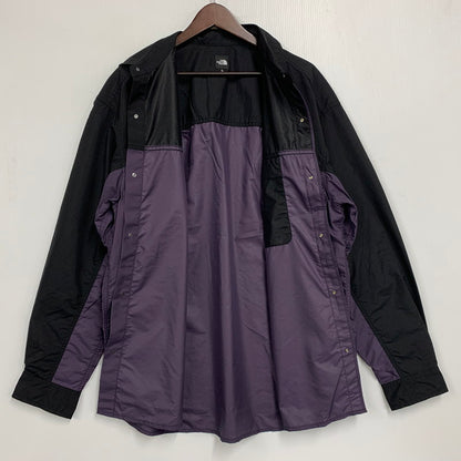 【中古美品】【メンズ】 THE NORTH FACE ザ・ノースフェイス NR62550 LS NUPTSE SHIRT ロングスリーブ ヌプシ シャツ トップス 長袖 144-260814-cs-03-izu サイズ：XL カラー：パープル×ブラック 万代Net店