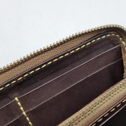 【現状渡し品】【メンズ/レディース】 SAAD サード ROUNDZIP LEATHER WALLET ラウンドジップ レザー ウォレット 財布 サイフ 200-260826-ay-18-izu カラー：ブラウン 万代Net店