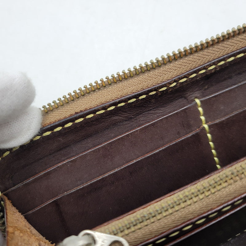 【現状渡し品】【メンズ/レディース】 SAAD サード ROUNDZIP LEATHER WALLET ラウンドジップ レザー ウォレット 財布 サイフ 200-260826-ay-18-izu カラー：ブラウン 万代Net店